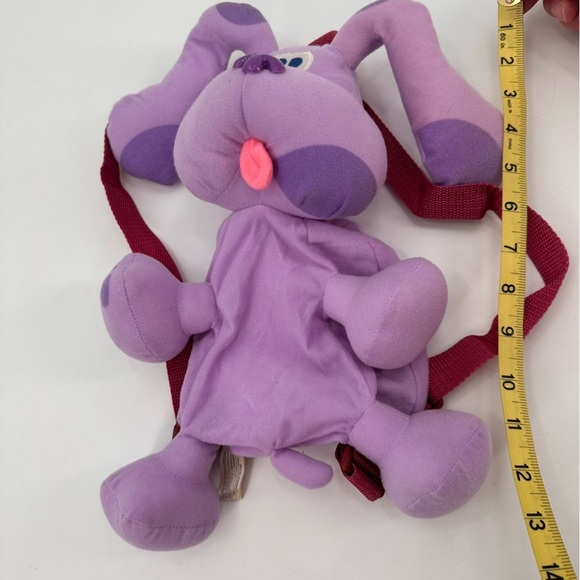 Vintage Blues Clues Magenta Plush Backpack Stuffed Toy Bag Nick Jr 1999 - Picture 6 of 6